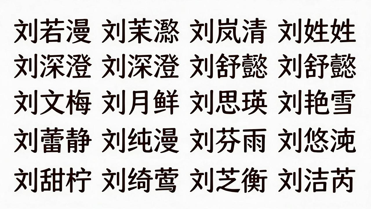 刘姓女孩酷炫名字有哪些