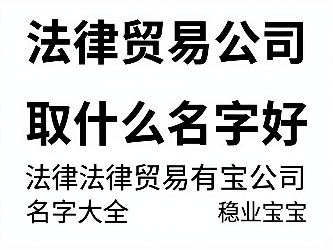 法律贸易公司取什么名字好，专业稳重的法律贸易公司名字大全