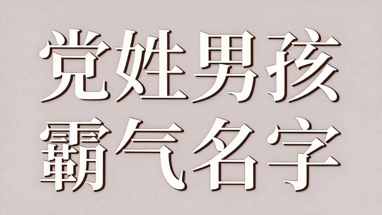 党姓男孩霸气名字有哪些 党姓男孩霸气名字有哪些