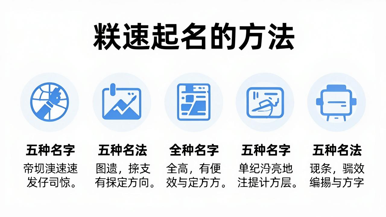 快速起名的五种方法是什么