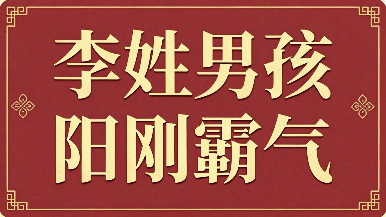 李姓男孩名字阳刚霸气 李姓男孩名字阳刚霸气