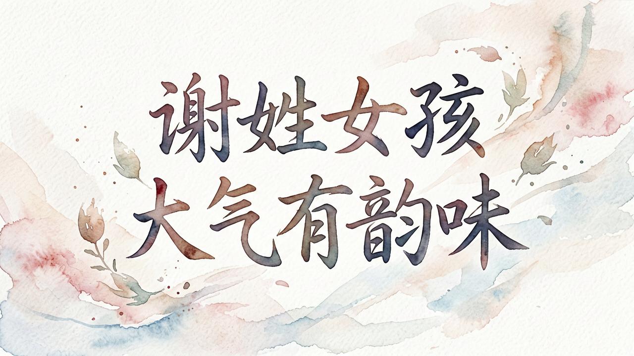 谢姓女孩名字大气有韵味
