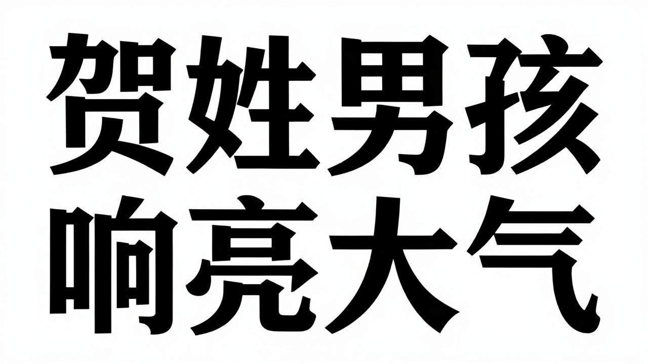 贺姓男孩名字响亮大气
