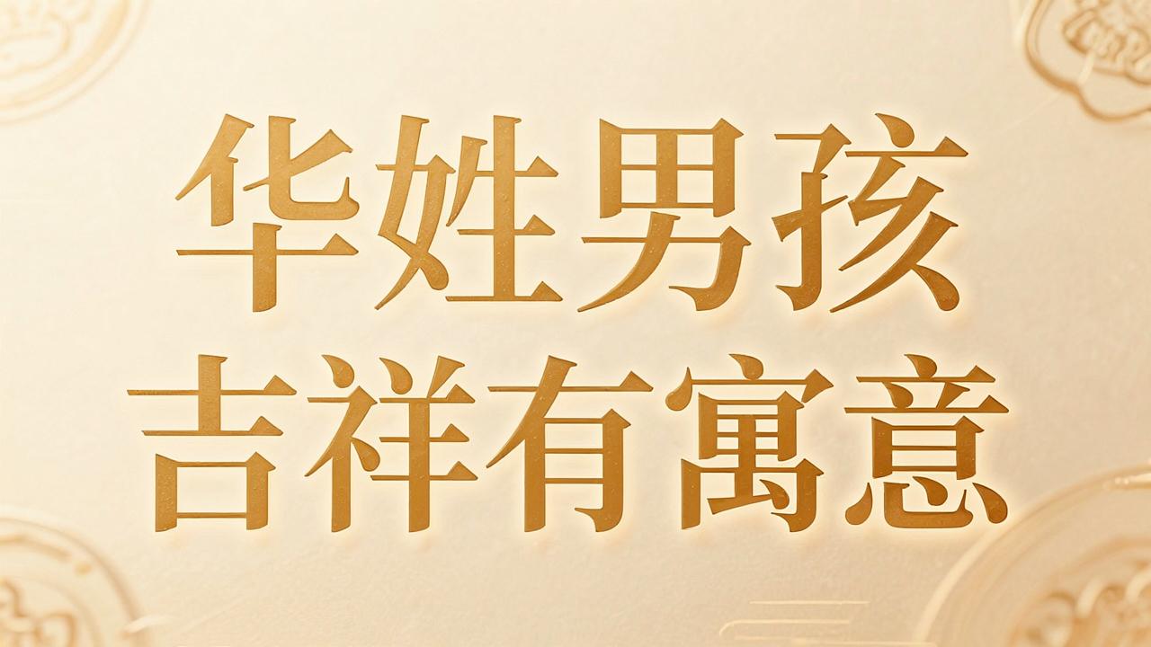 华姓男孩名字吉祥有寓意 华姓男孩名字吉祥有寓意