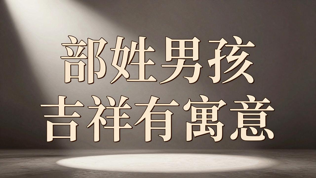 邵姓男孩名字吉祥有寓意