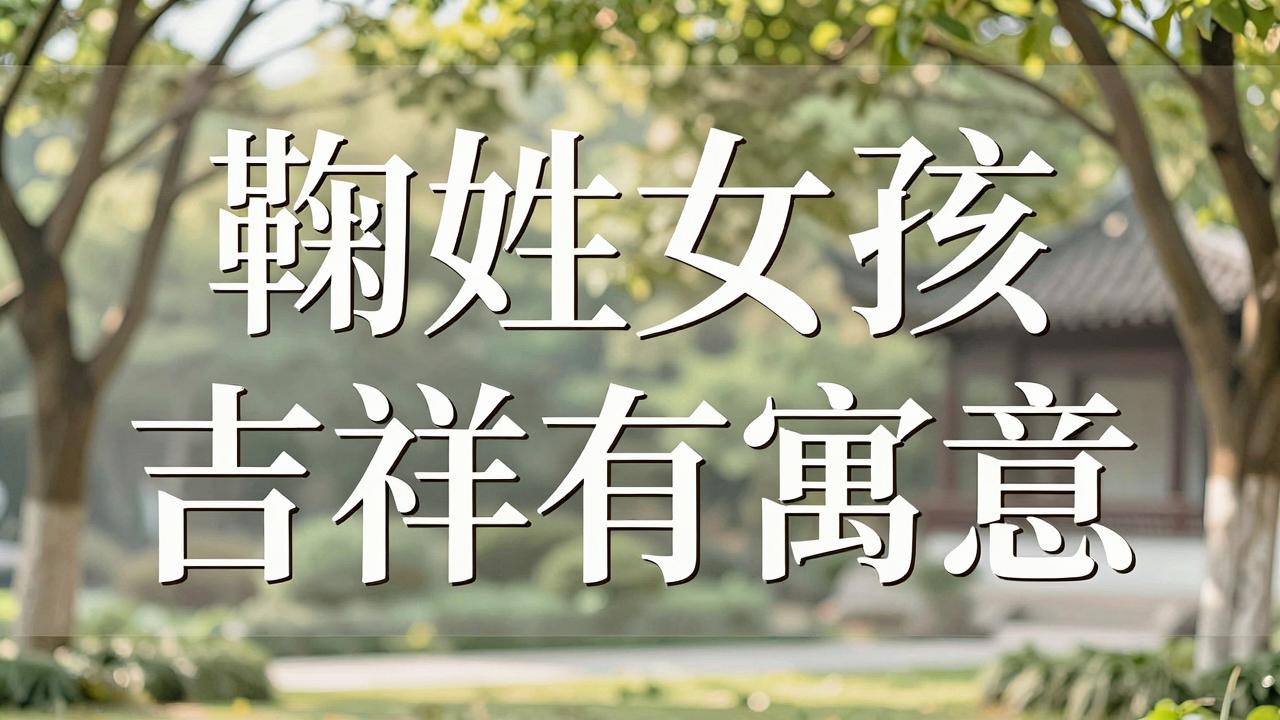 鞠姓女孩名字吉祥有寓意