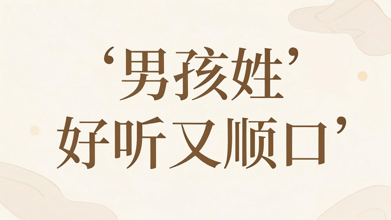 资姓男孩名字好听又顺口