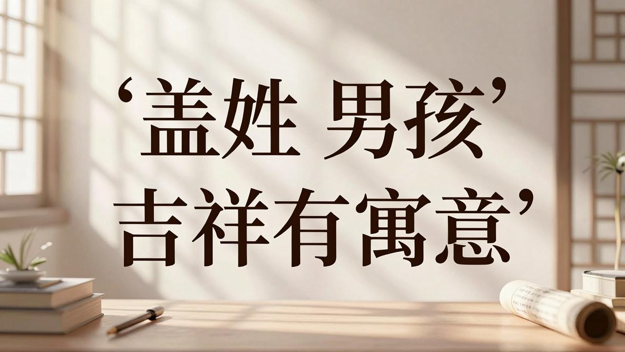 盖姓男孩名字吉祥有寓意
