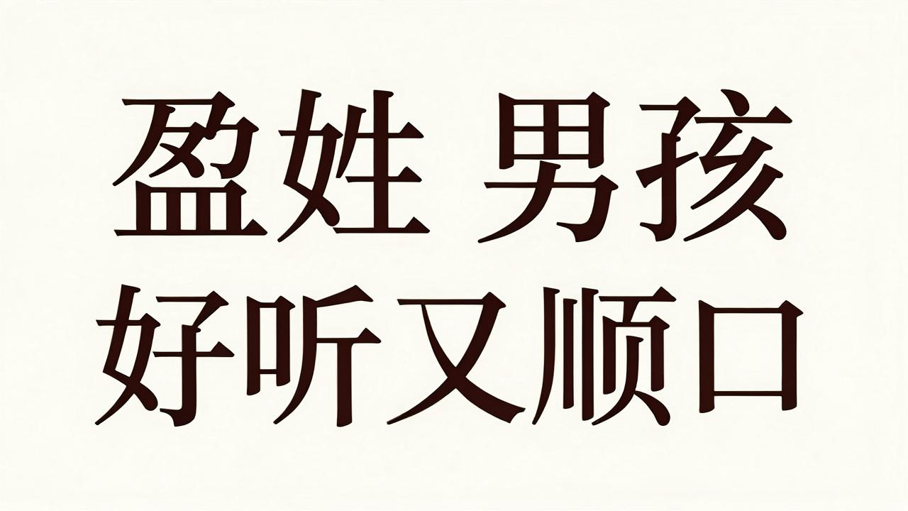 盈姓男孩名字好听又顺口