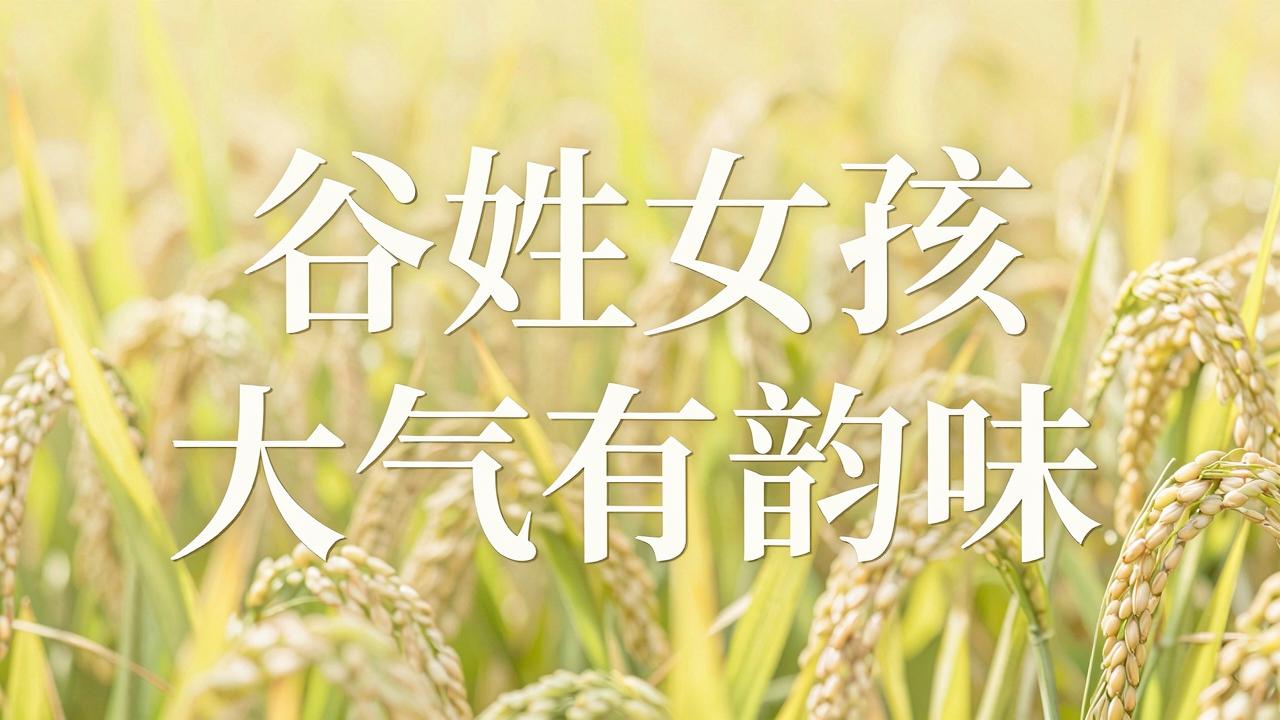 谷姓女孩名字大气有韵味