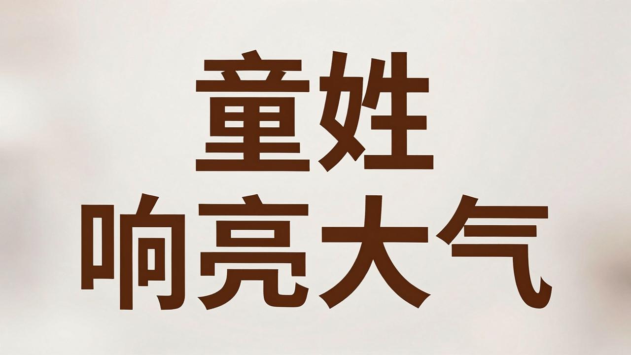 童姓男孩名字响亮大气