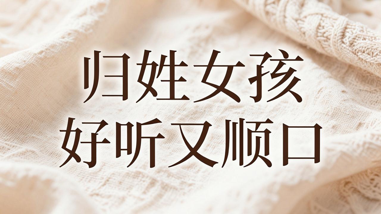 归姓女孩名字好听又顺口 归姓女孩名字好听又顺口