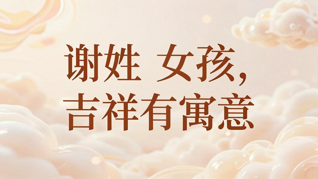 谢姓女孩名字吉祥有寓意 谢姓女孩名字吉祥有寓意