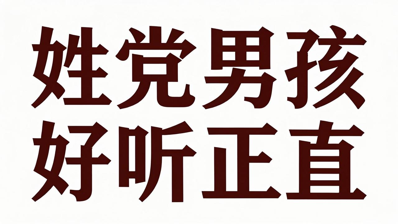 姓党男孩名字好听正直 姓党男孩名字好听正直