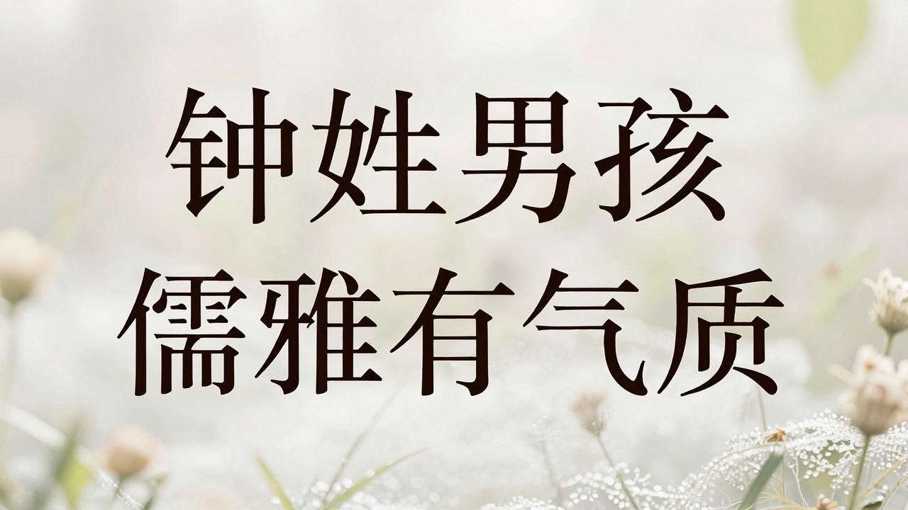 钟姓男孩名字儒雅有气质