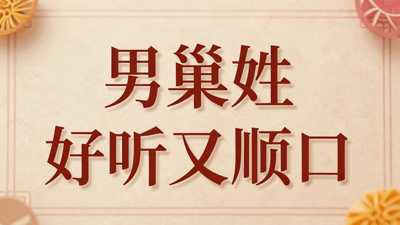 巢姓男孩名字好听又顺口
