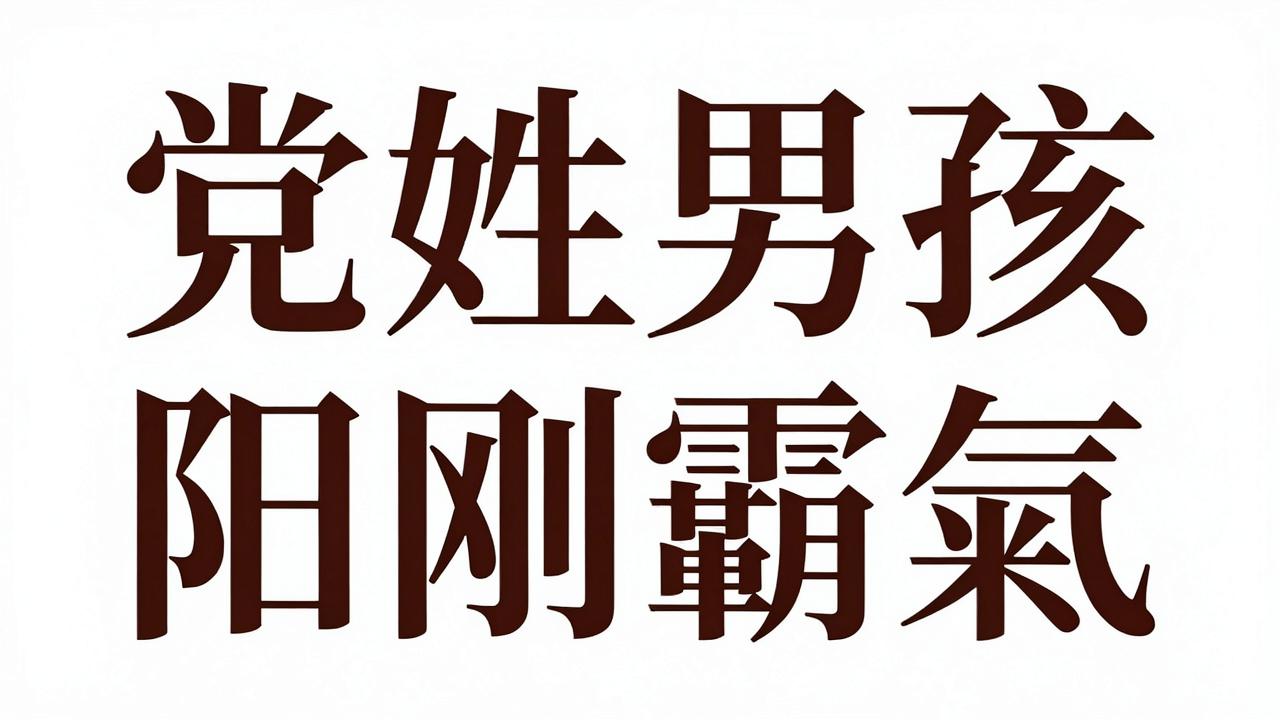 党姓男孩名字阳刚霸气 党姓男孩名字阳刚霸气