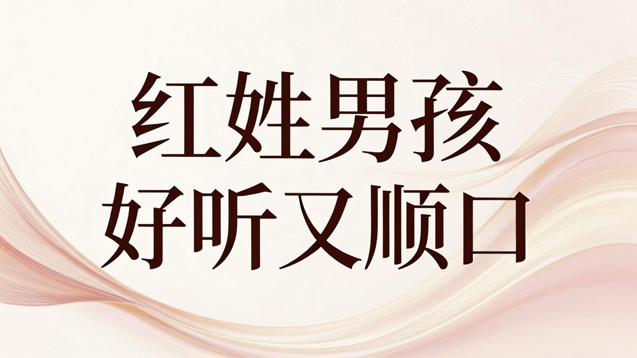 红姓男孩名字好听又顺口