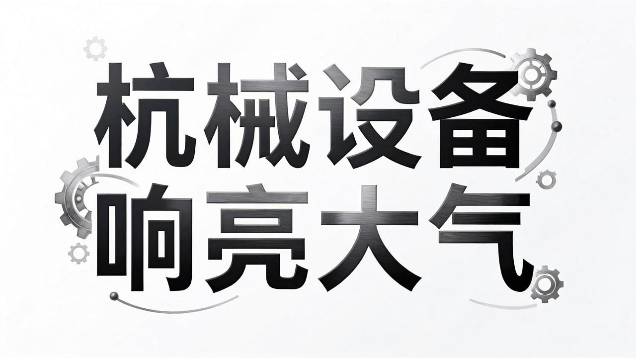 机械设备公司名字响亮大气