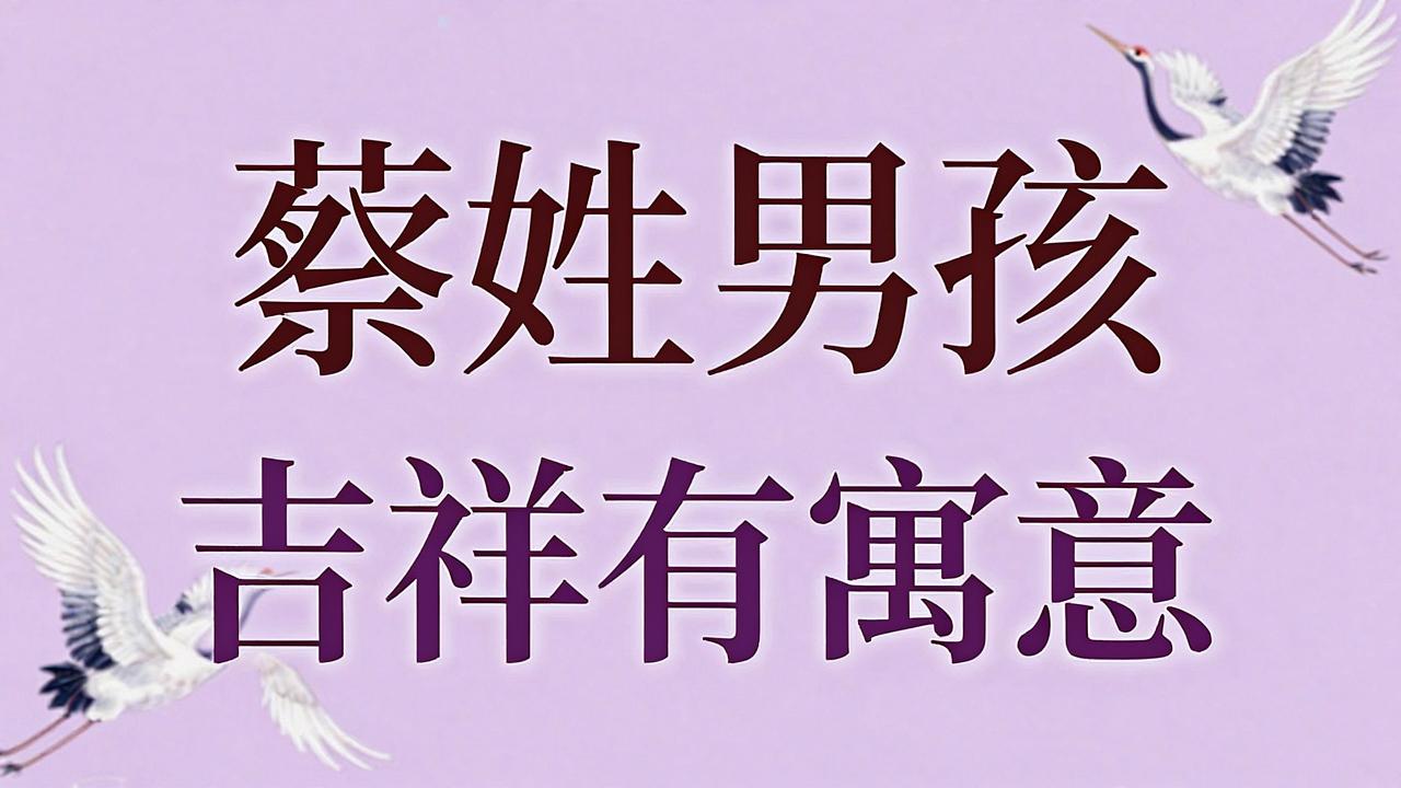 蔡姓男孩名字吉祥有寓意 蔡姓男孩名字吉祥有寓意