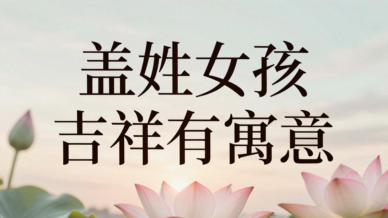盖姓女孩名字吉祥有寓意