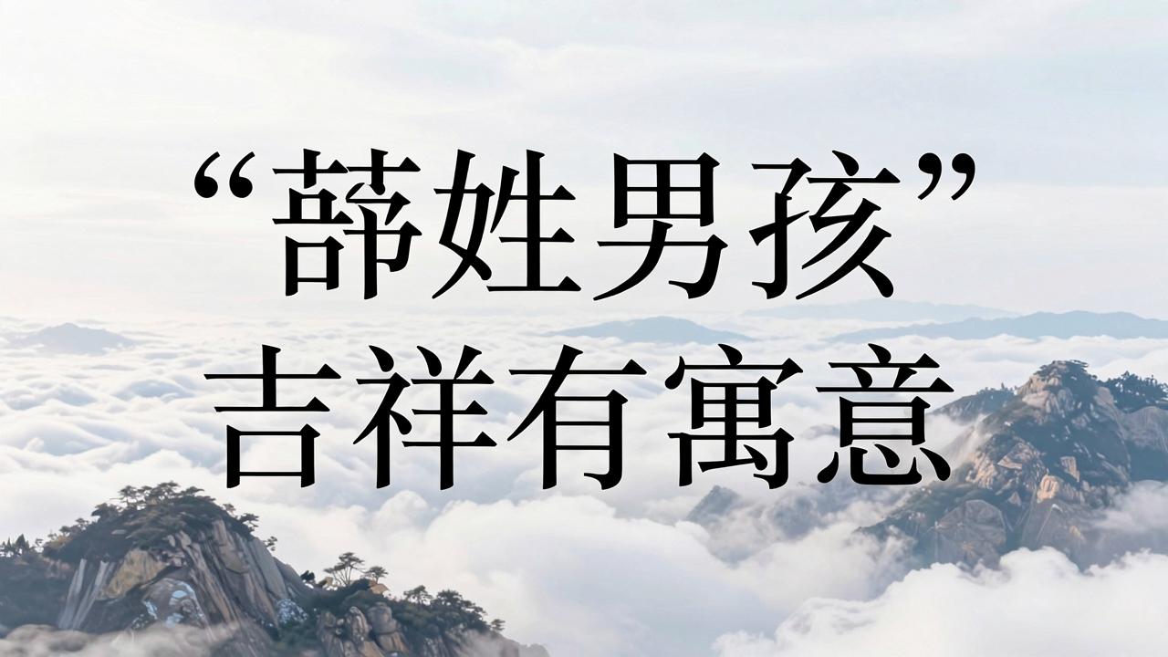 薛姓男孩名字吉祥有寓意