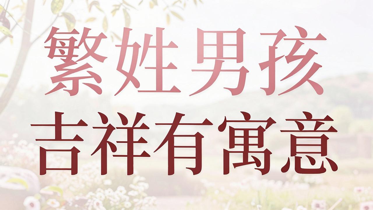 瞿姓男孩名字吉祥有寓意