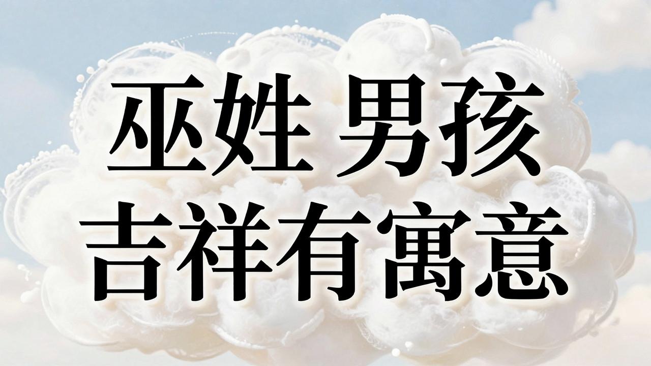 巫姓男孩名字吉祥有寓意
