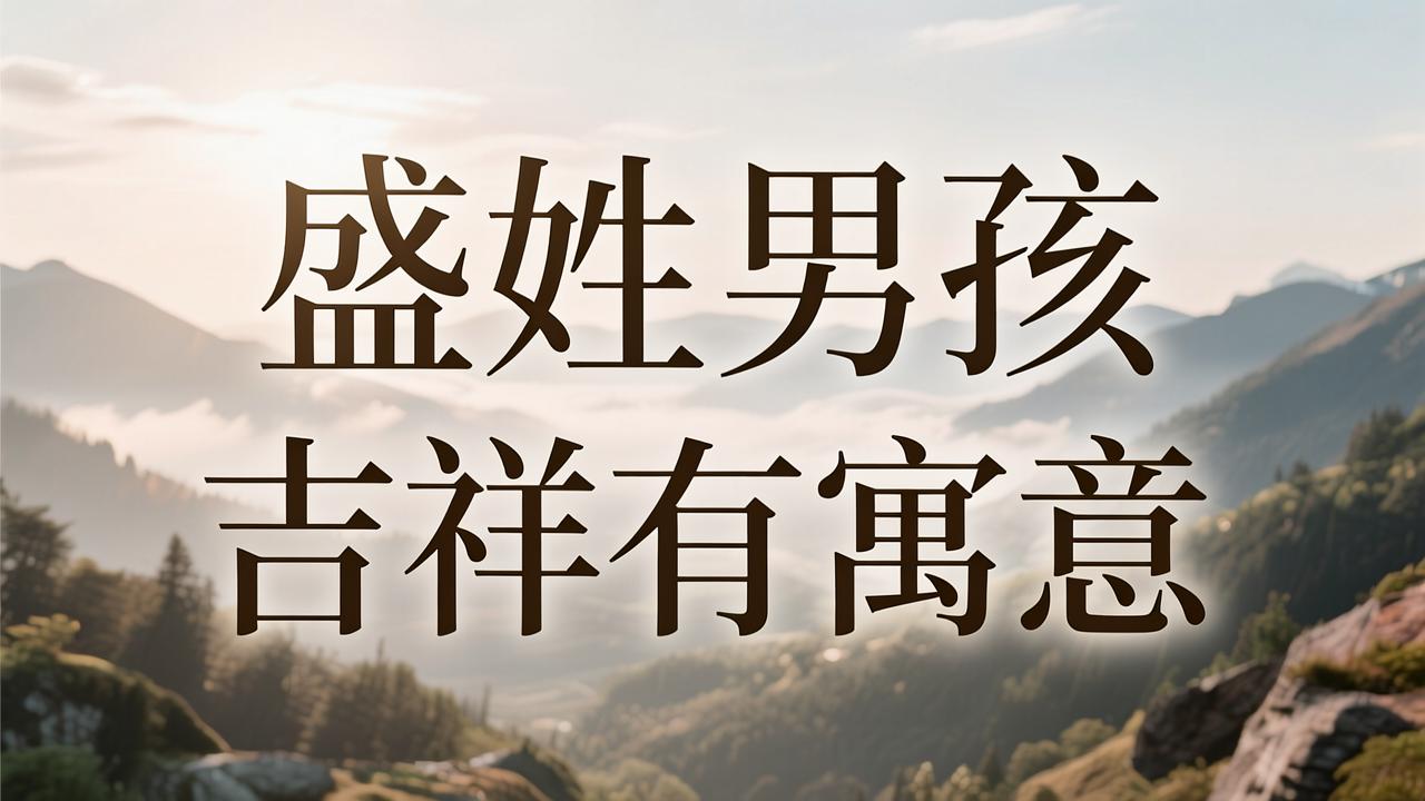 盛姓男孩名字吉祥有寓意